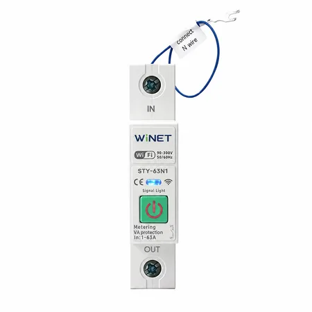 WINET S-63N1 WiFi Akıllı Enerji Koruma Rölesi | Enerji Ölçer | Tuya Smart